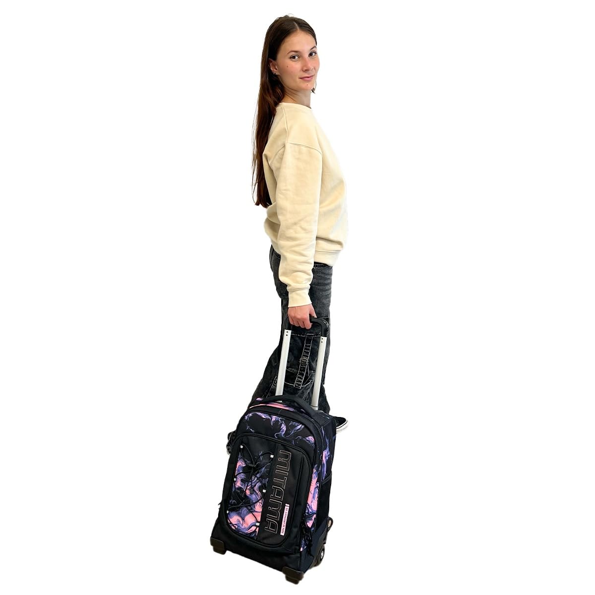 mitama-trolley-dr-pink-smoke-scuola-elementare-mega-scomparto-doppia-maniglia-ne image 3