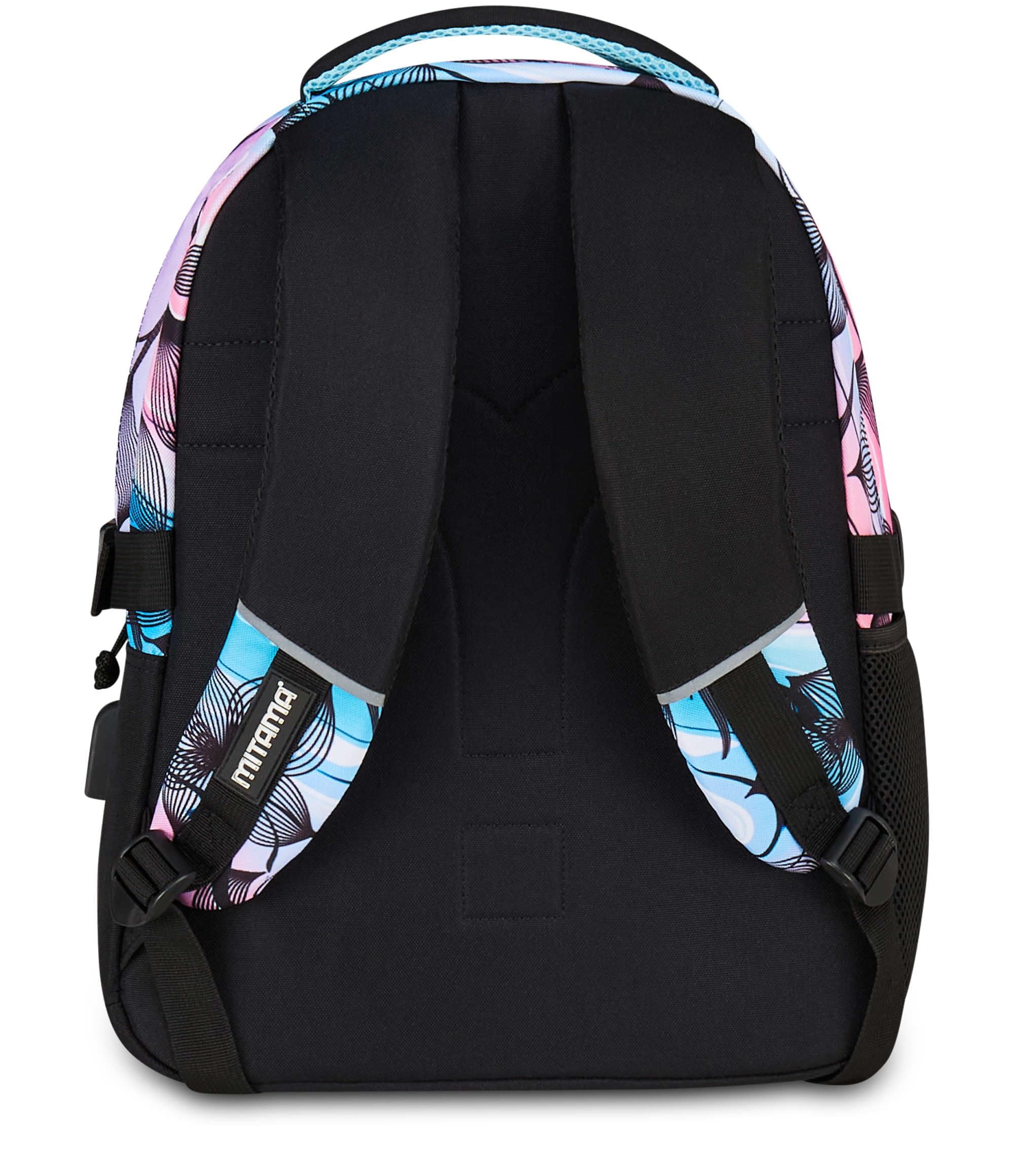 mitama-bdbf-flower-breeze-celeste-zaino-scuola-triplo-scomparto-con-usb image 4