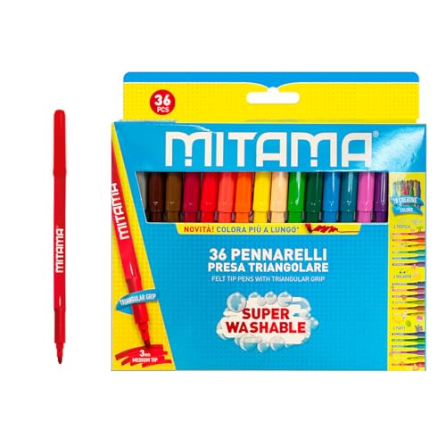 mitama-pennarelli-super-lavabili-36-pz-punta-3-mm-18-brillanti-18-speciali image 2
