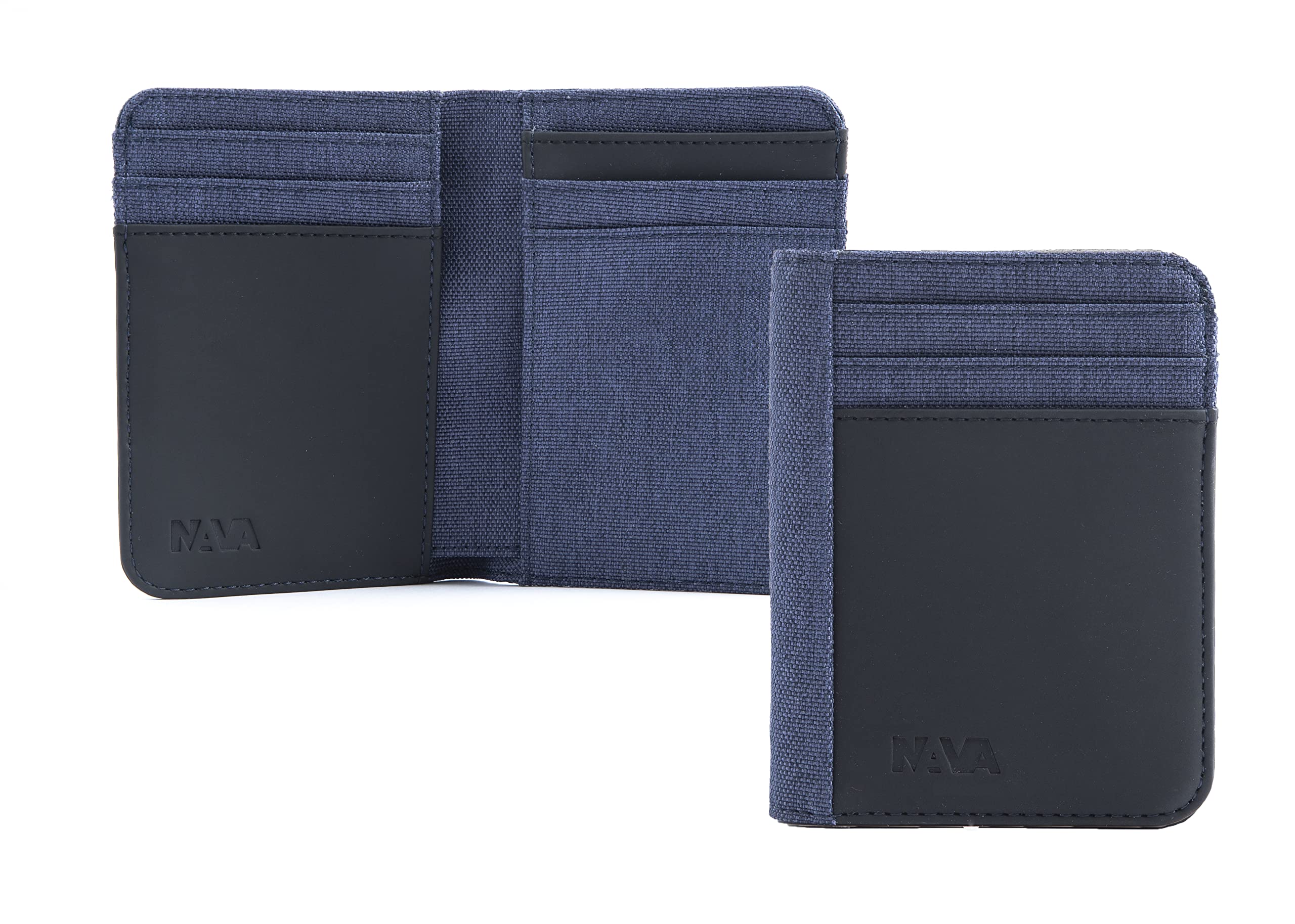 nava-design-twin-porta-carte-di-credito-12-tasche-rfid-blu-11-x-8-cm image 1