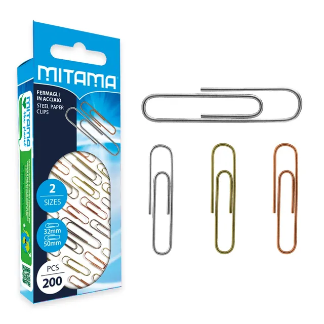 mitama-fermagli-metallici-28-mm-acciaio-indeformabili-200-pezzi image 1