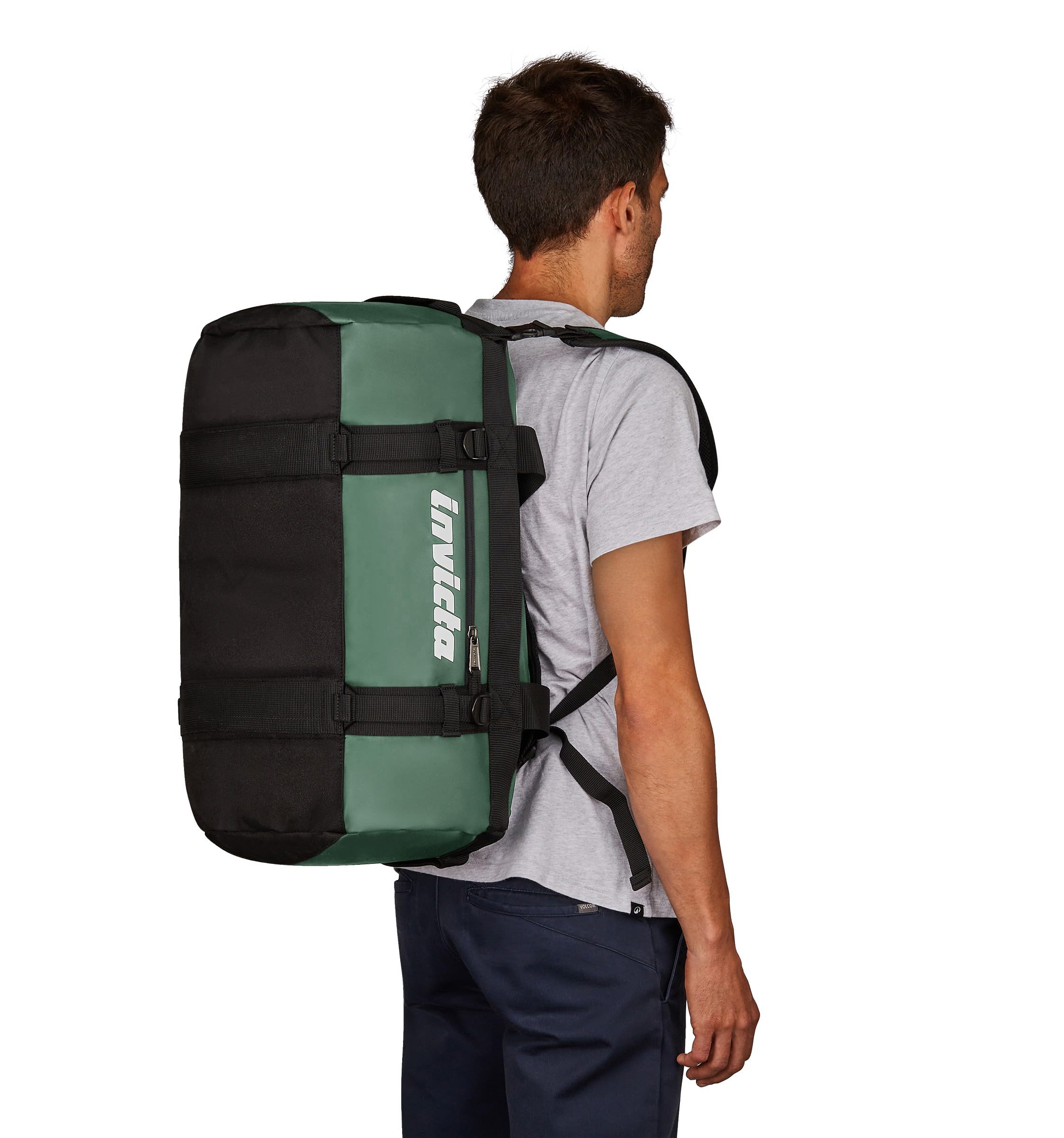 invicta-borsone-zaino-da-viaggio-50l-51x33x33-cm-verde image 8