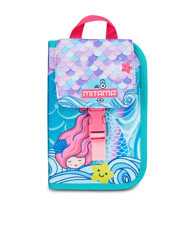 mitama-astuccio-scuola-4-zip-turchese-triplo-scomparto-completo image 1