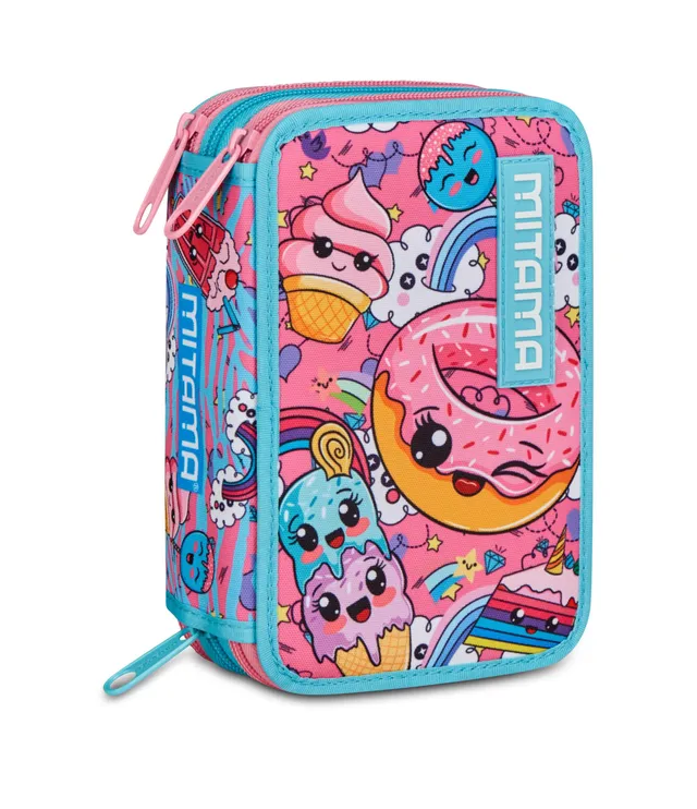 mitama-astuccio-scuola-3-scomparti-sweet-donuts-completo-47-pezzi image 1