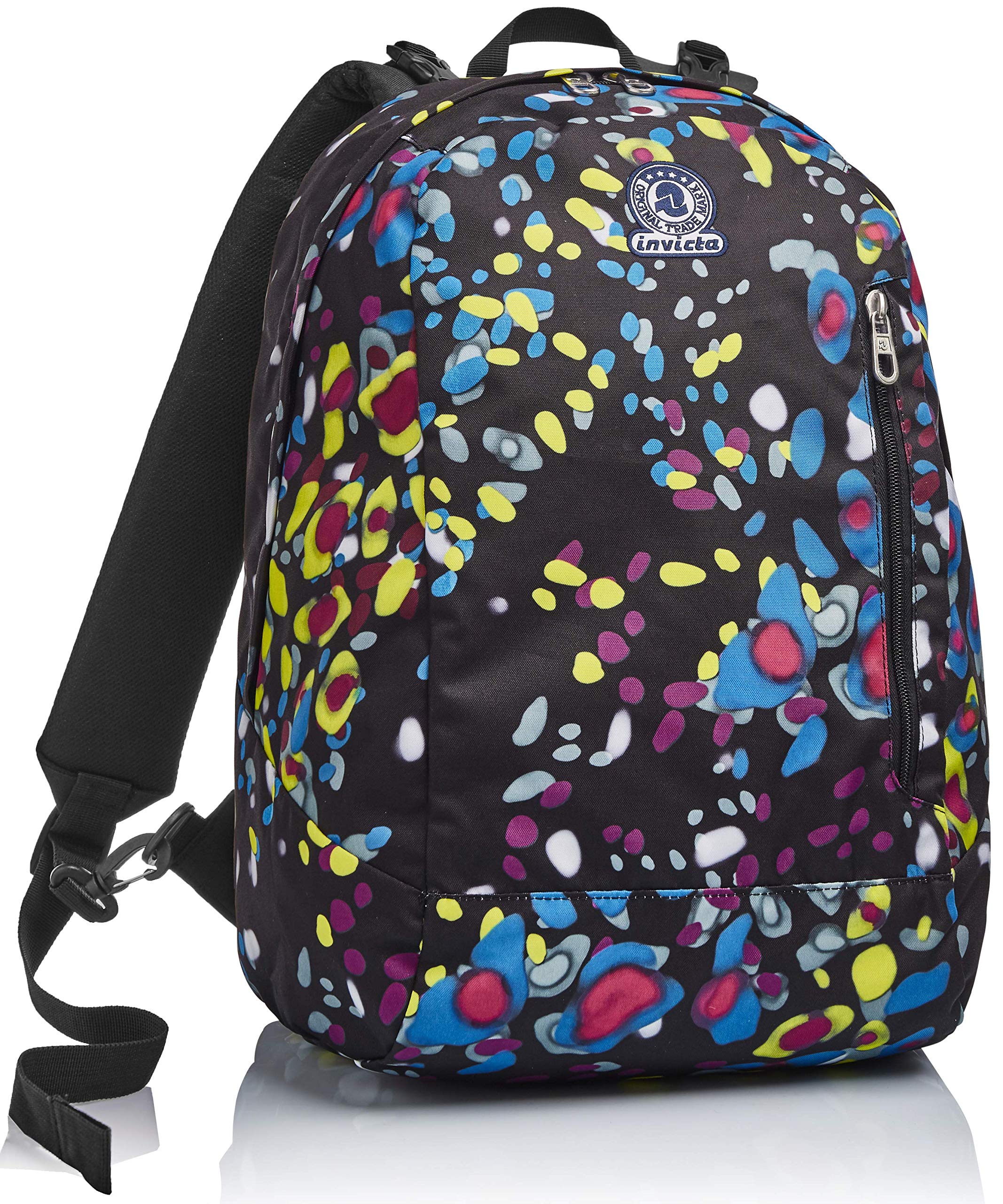 invicta-zaino-reversibile-twist-eco-material-nero-2-in-1-fantasia-e-tinta-unita image 1