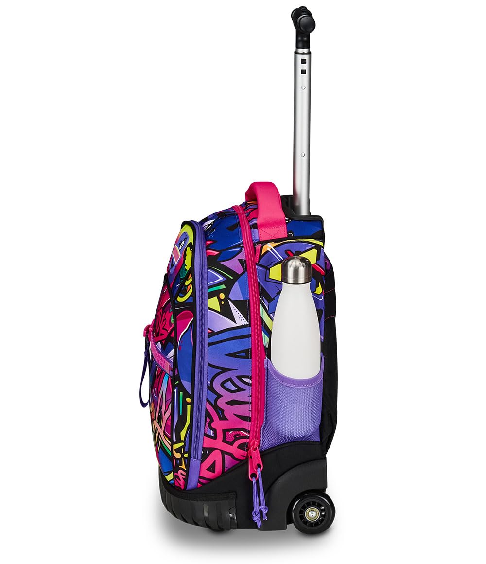mitama-run-hip-hop-diamond-trolley-scuola-doppio-scomparto-viola-e-nero image 7