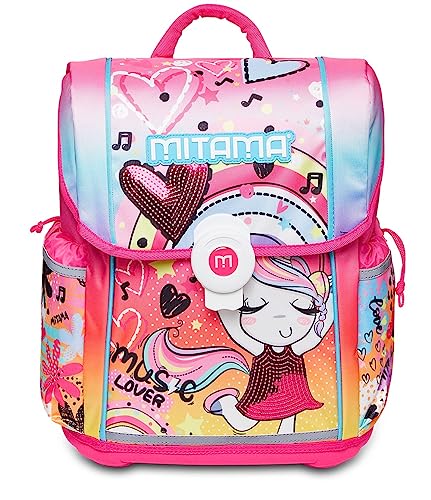 mitama-zainetto-spinny-rosa-doppio-scomparto-impermeabile-bambina image 8