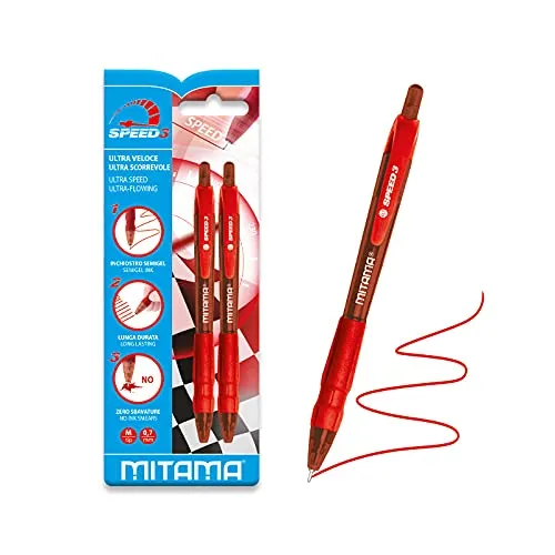 mitama-speed3-penna-a-scatto-rossa-0-7-mm-set-2-pezzi-ricariche image 1