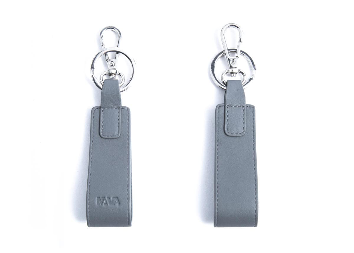 nava-design-smooth-portachiavi-in-pelle-grigio-con-anello-in-acciaio image 1
