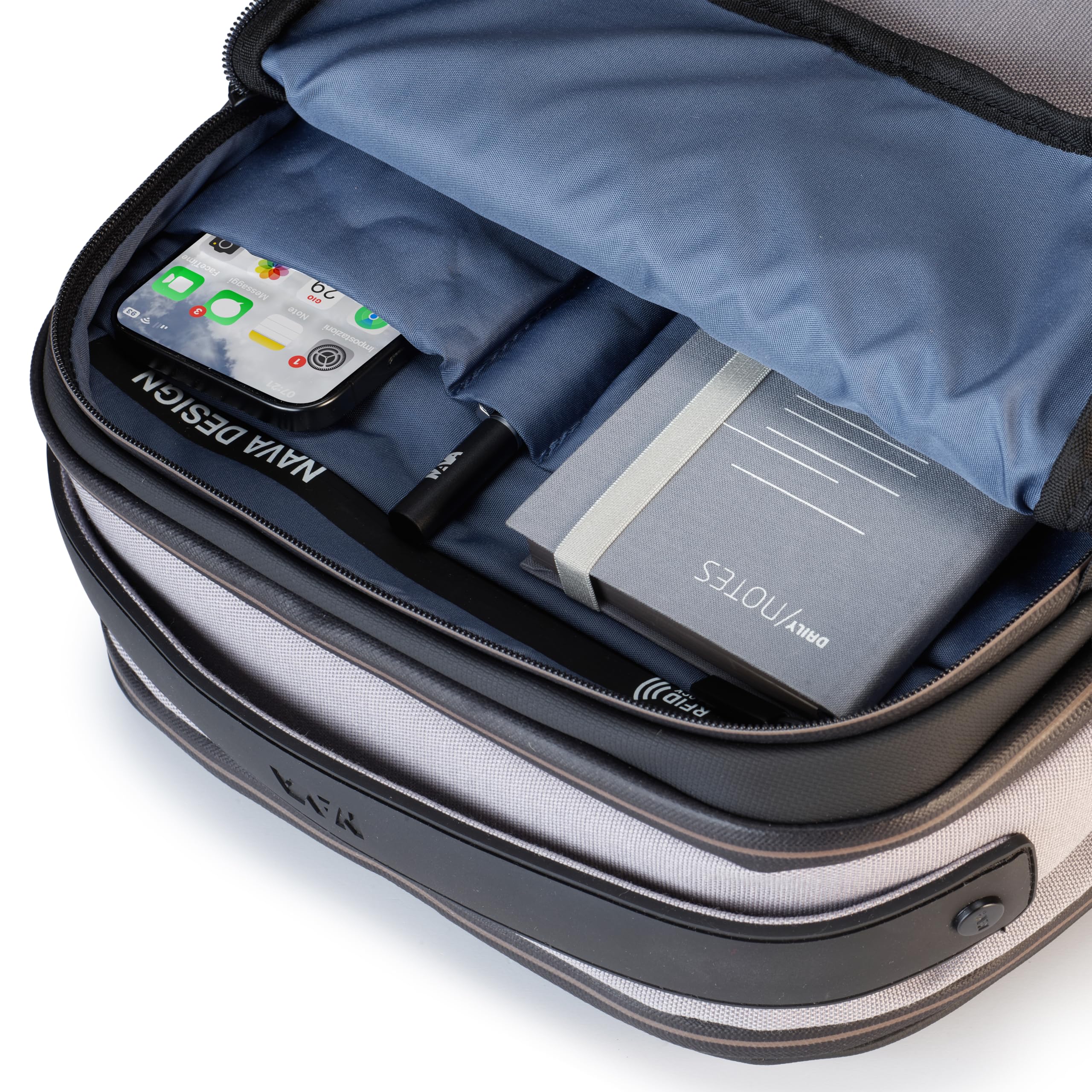 nava-design-motion-zaino-organizzato-grigio-chiaro-scuro-46-x-30-x-16-cm image 4