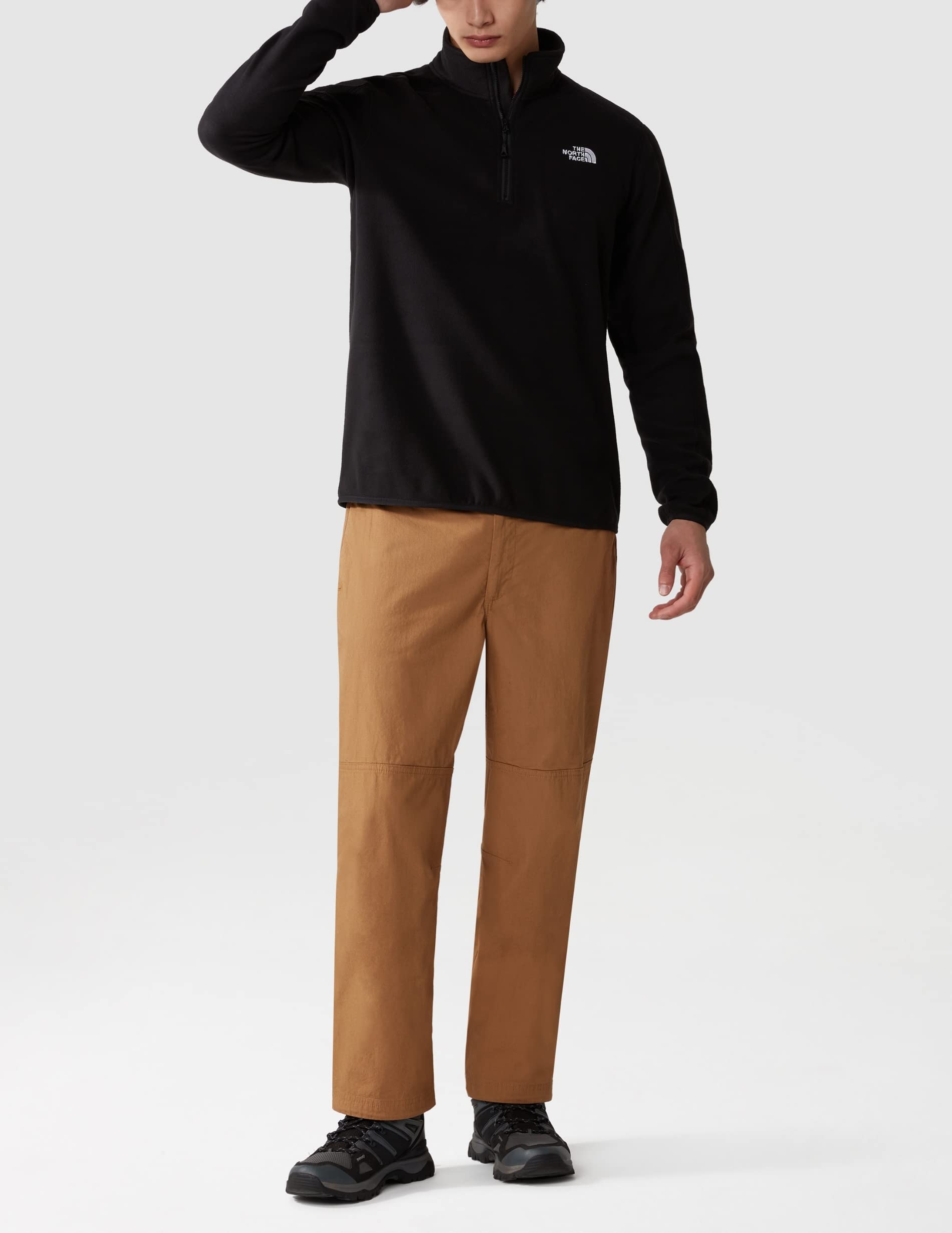 the-north-face-resolve-giacca-pile-con-zip-a-un-quarto-da-uomo image 2