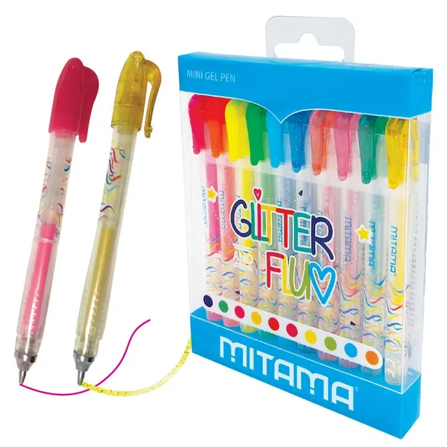 mitama-mini-penne-gel-glitter-e-neon-10-pezzi-1-mm-in-pet-box image 1
