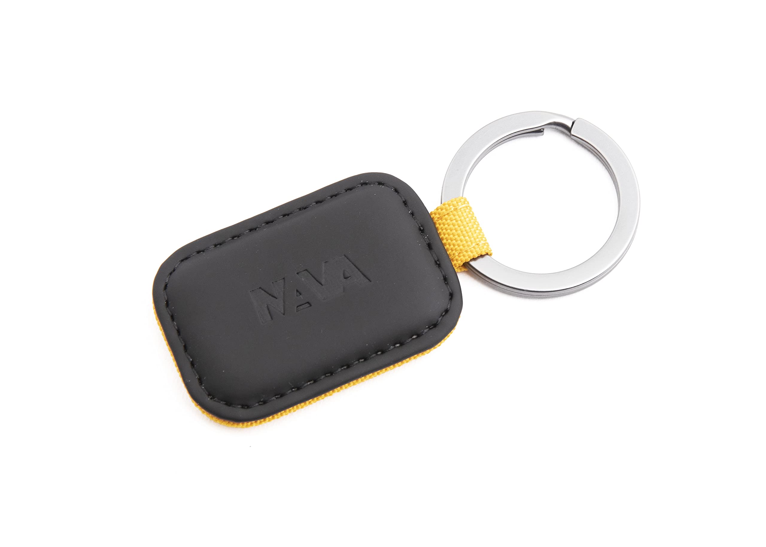 nava-design-twin-portachiavi-ovale-pu-e-tessuto-giallo-9-x-3-cm image 3