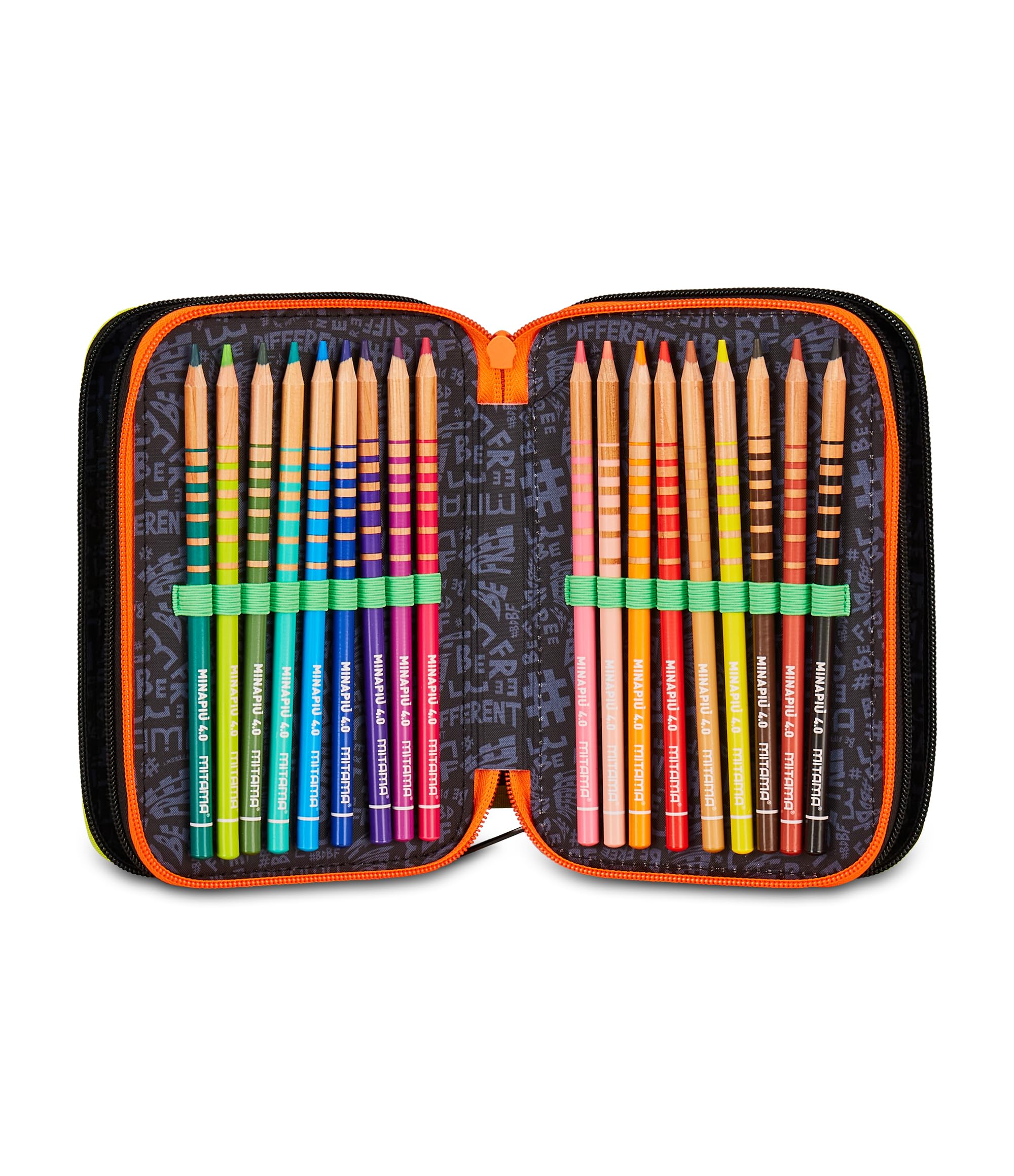 mitama-fluo-battle-astuccio-scuola-3-scomparti-47-pezzi-14-5x7-4x20-cm image 3
