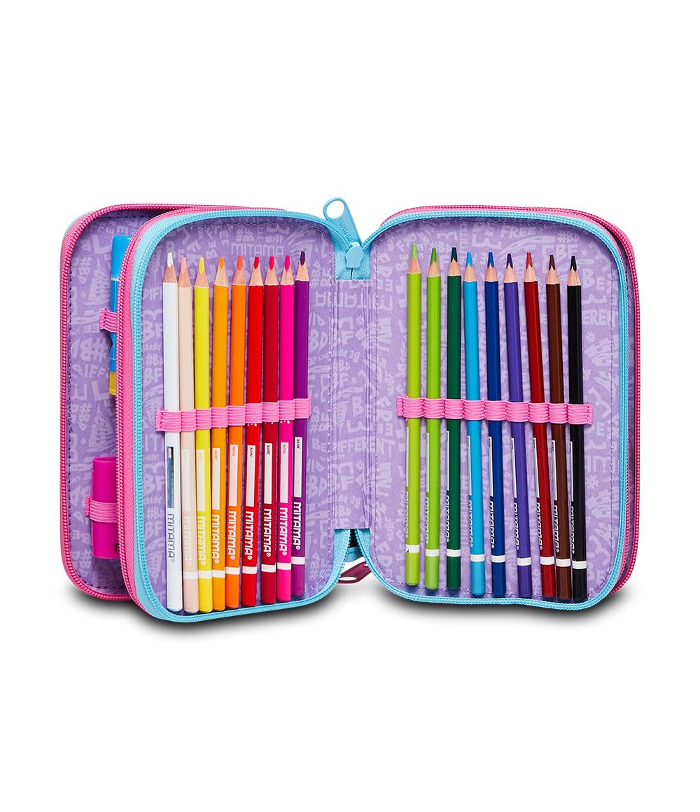 mitama-triplo-music-lover-astuccio-scuola-3-scomparti-47-pezzi-multicolore image 4