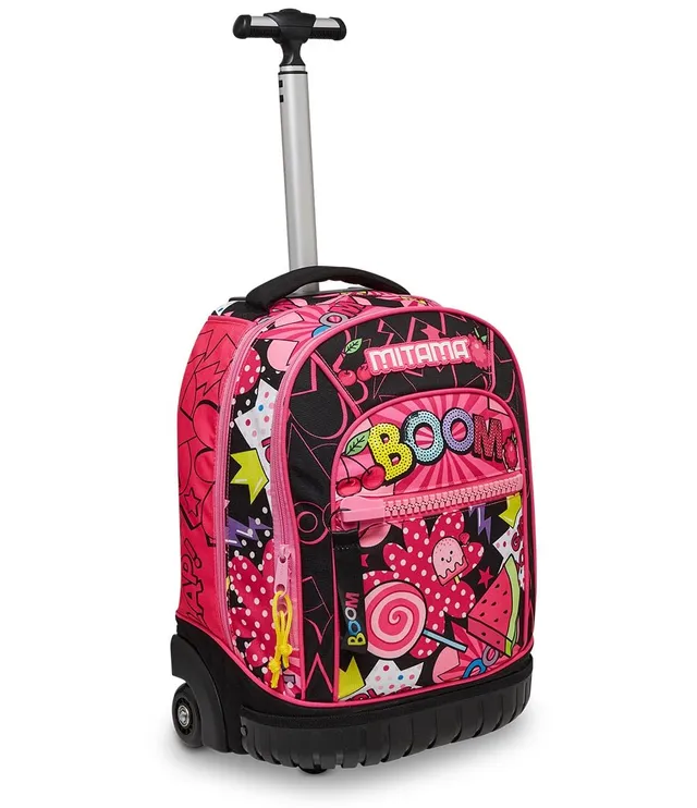 mitama-trolley-scuola-run-candy-boom-rosa-doppio-scomparto-33-l-impermeabile image 1