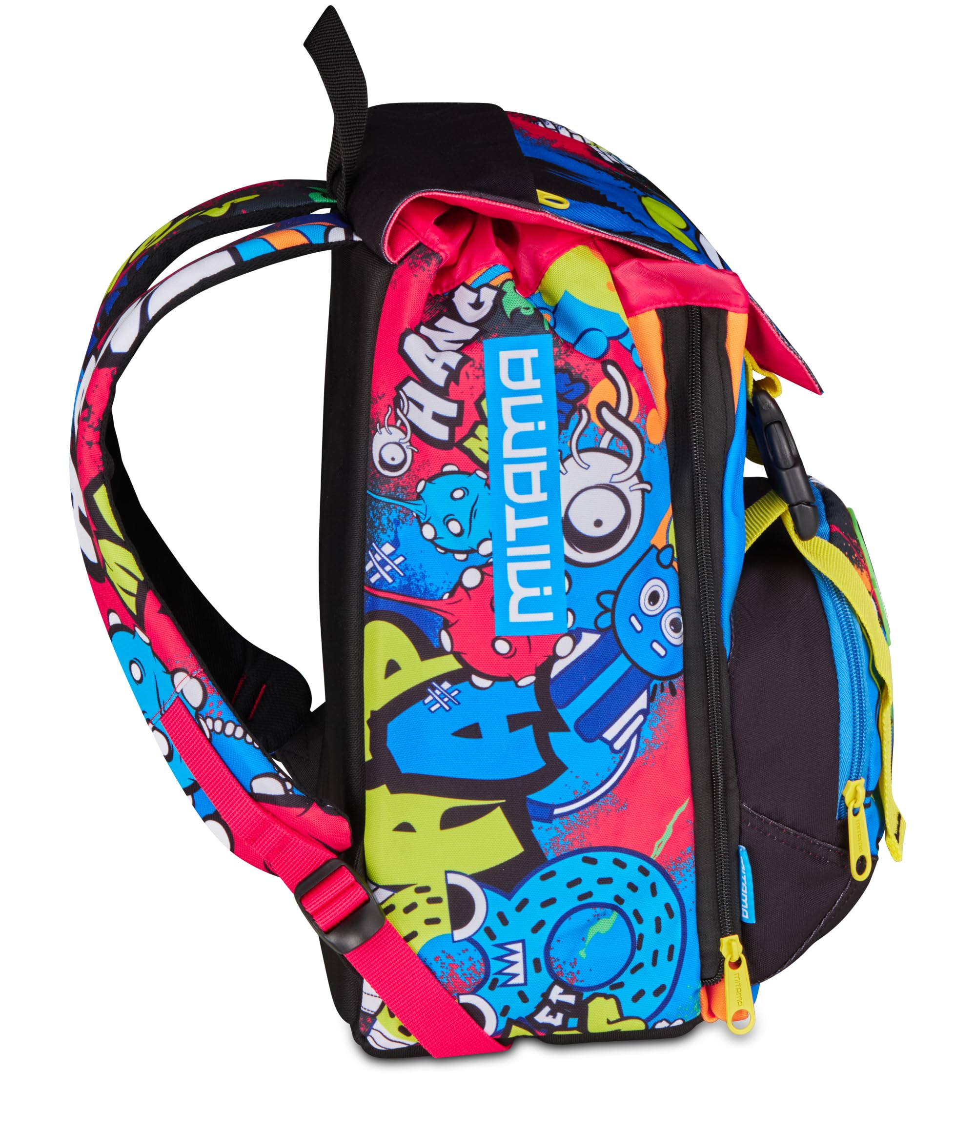 mitama-4zip-monstereye-zaino-scuola-elementare-estensibile-blu image 3