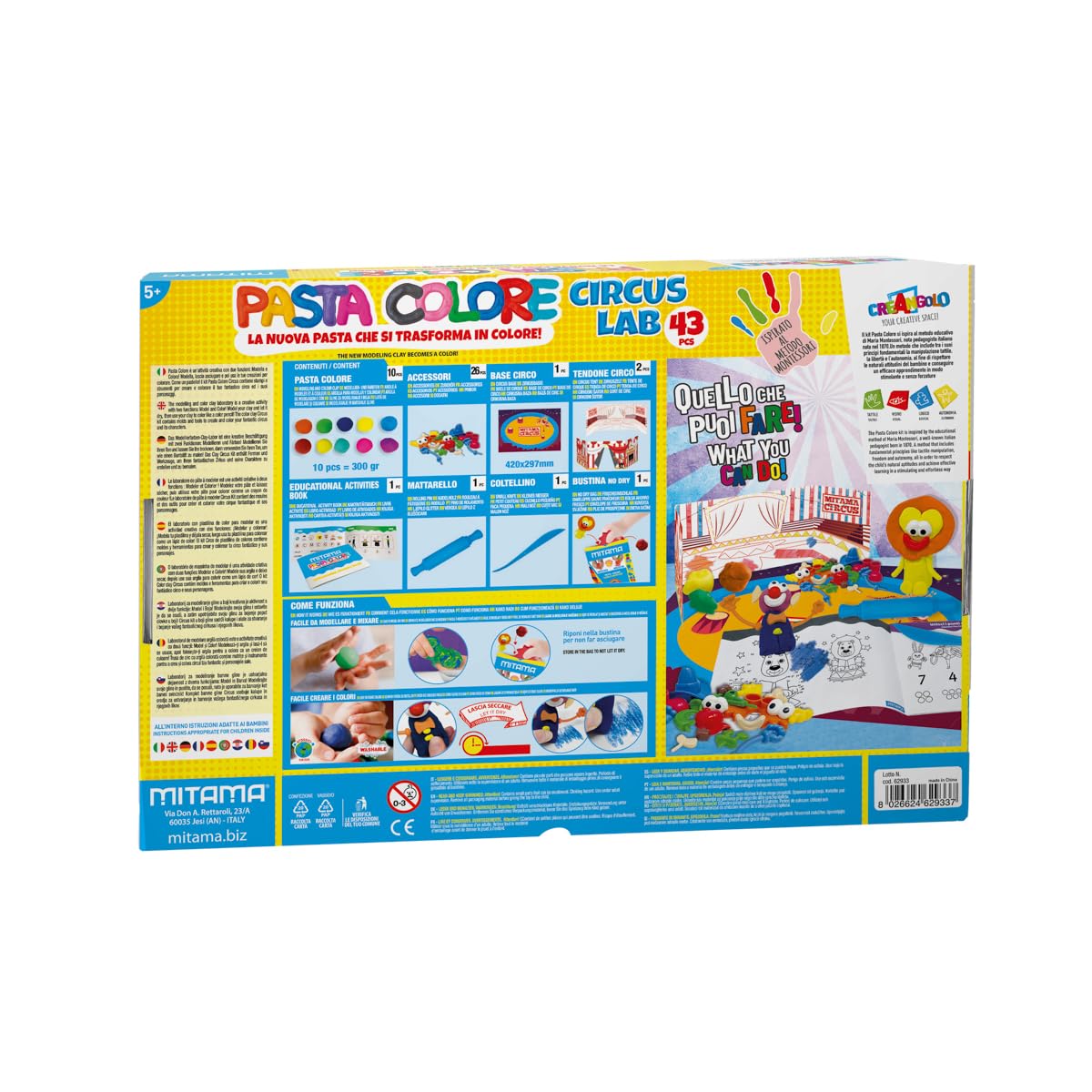 mitama-circus-lab-pasta-colore-kit-creativo-43-pezzi-book image 4