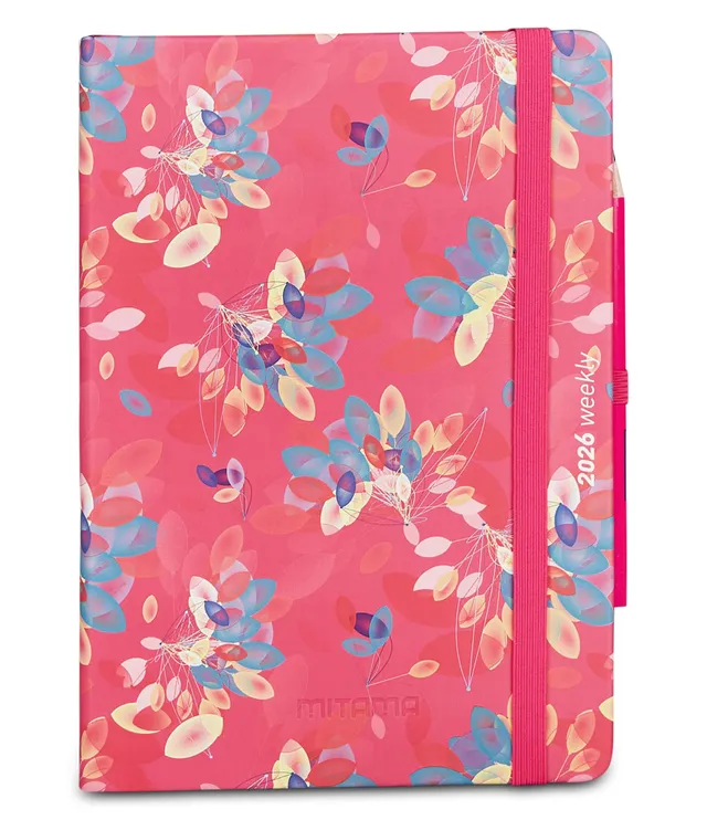 mitama-agenda-settimanale-2026-floreale-18-mesi-15x21-cm-con-matita image 1