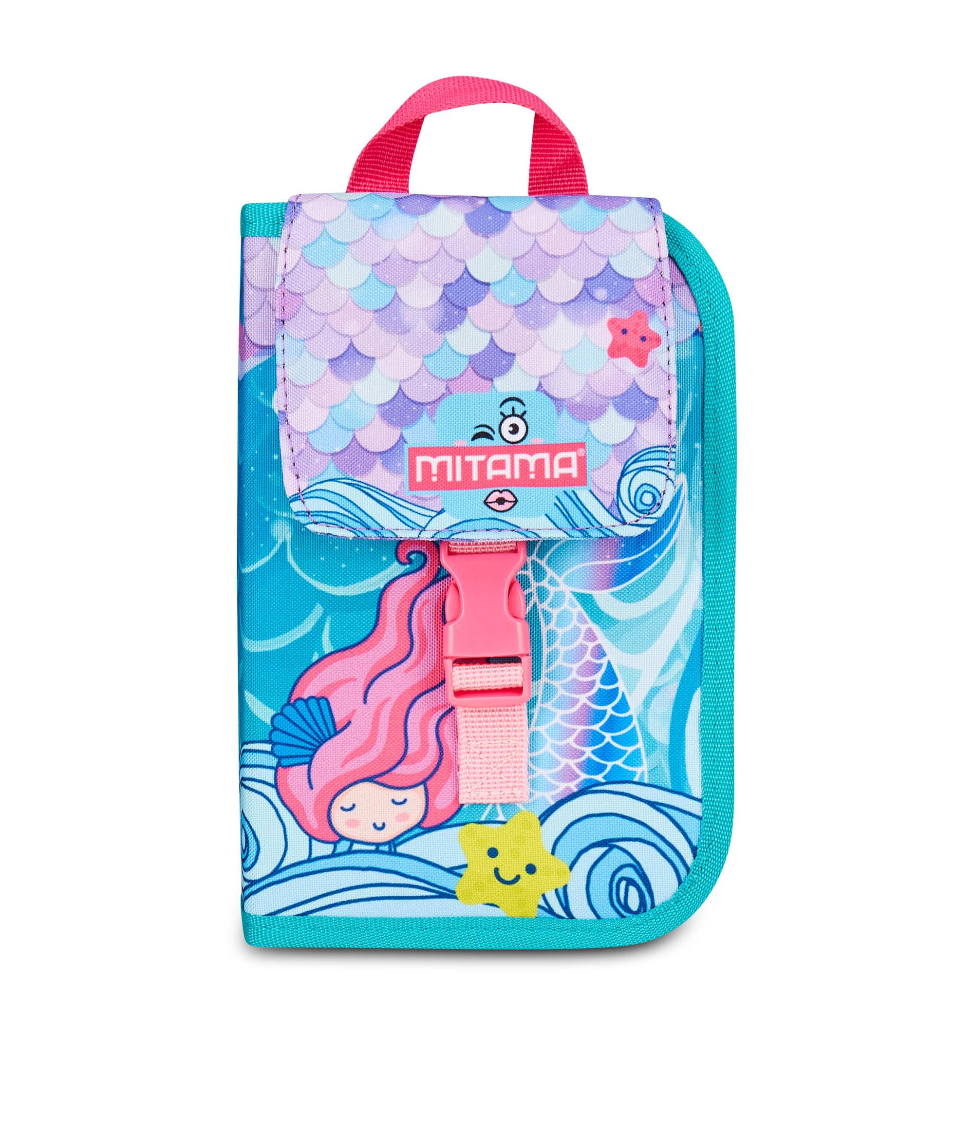 mitama-astuccio-scuola-4-zip-turchese-triplo-scomparto-completo image 1