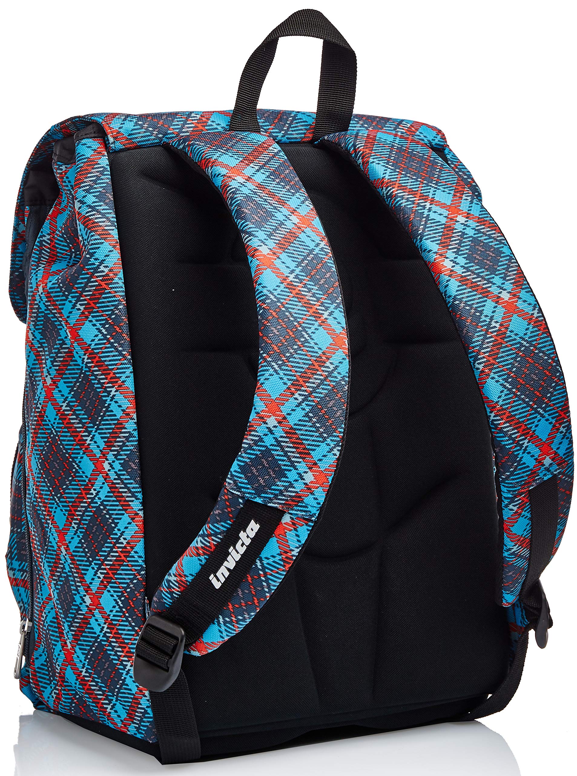invicta-estensibile-tartan-zaino-scuola-blu-19-lt-28-lt-con-zip-laterale image 5