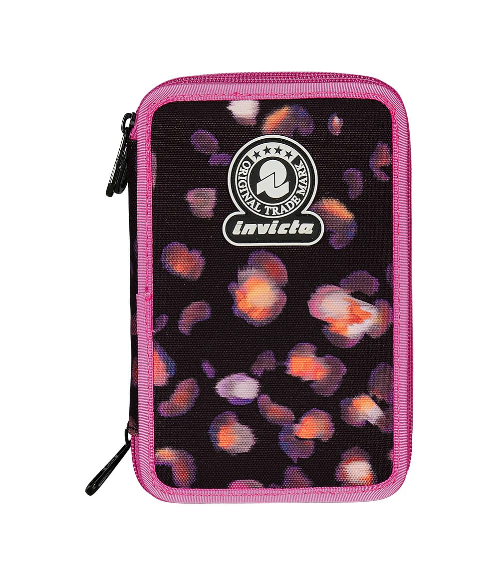 invicta-astuccio-scuola-3-zip-fantasy-rosa-nero-completo-44-pezzi image 5
