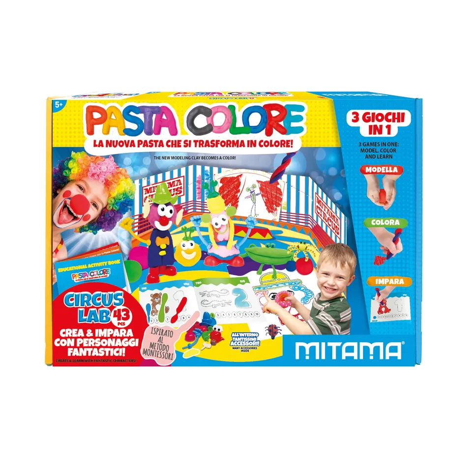mitama-circus-lab-pasta-colore-kit-creativo-43-pezzi-book image 1