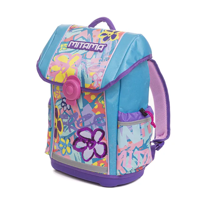 mitama-upside-girl-flowers-zaino-scuola-elementare-ergonomico-24-litri-impermeab image 1