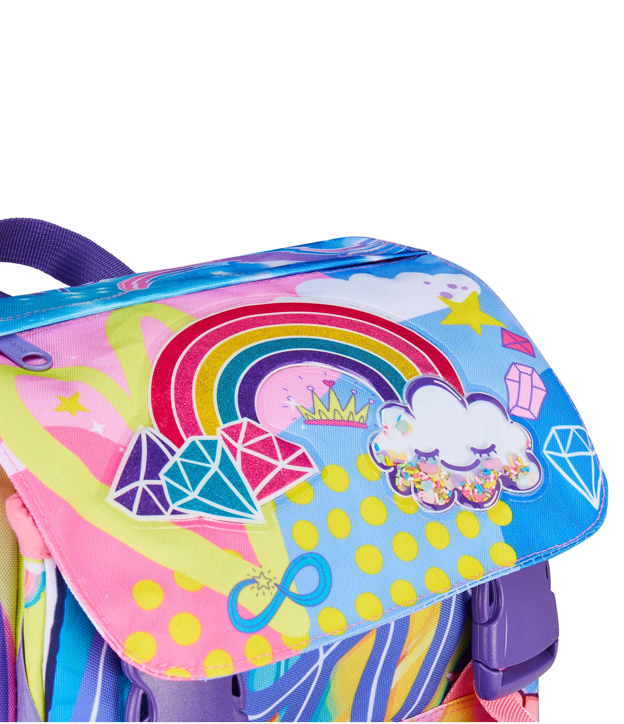 mitama-zaino-estensibile-4-zip-rainbow-dream-lilla-scuola-elementare image 7