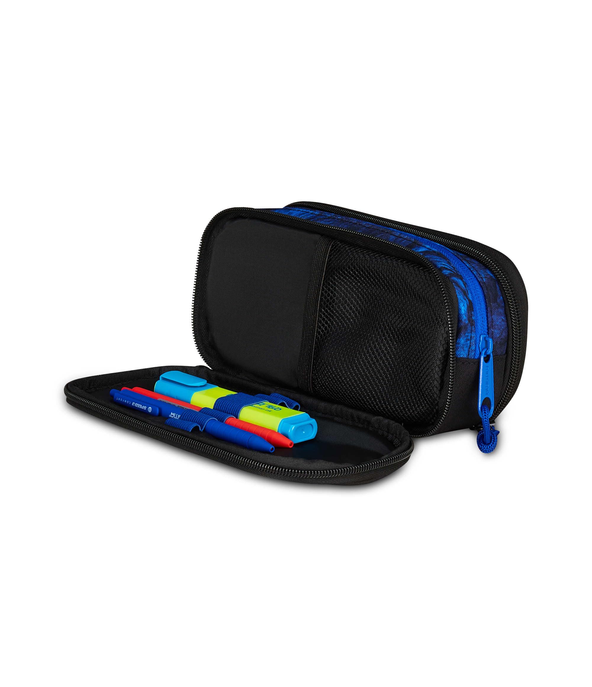 mitama-astuccio-zipack-blu-portapenne-triplo-scomparto-completo image 6