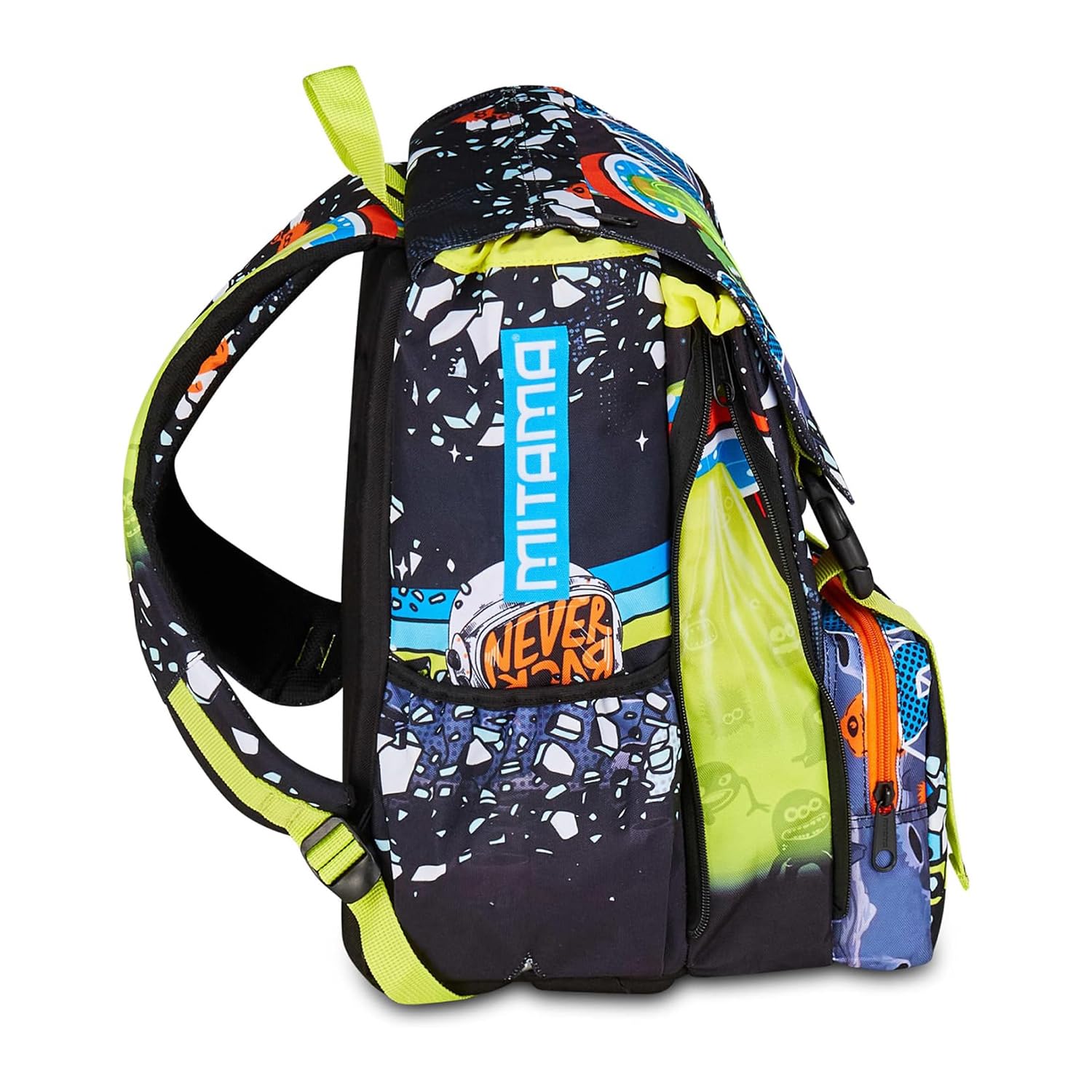 mitama-4zip-zaino-scuola-triplo-scomparto-disco-space-nero-estensibile-28-l image 4