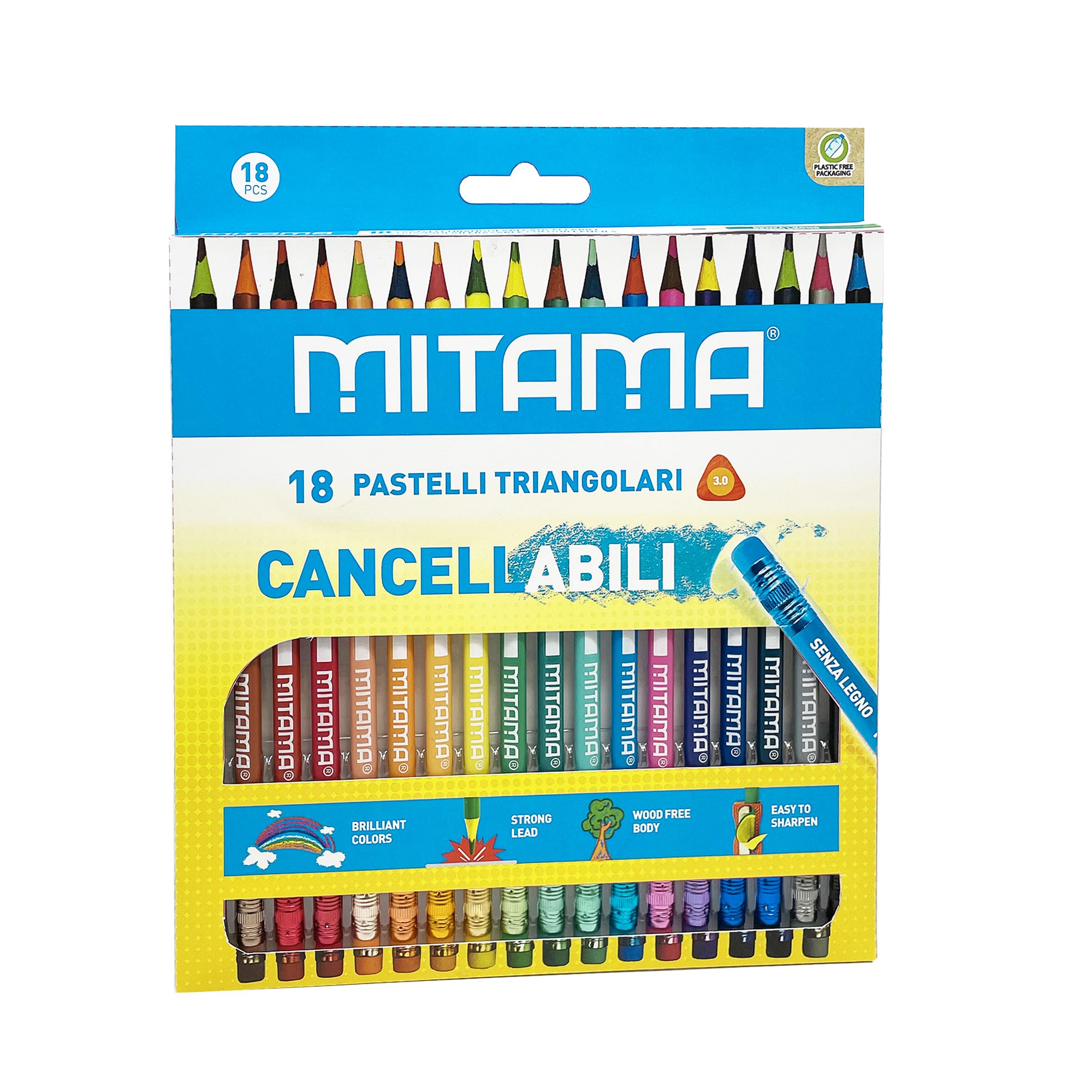 mitama-pastelli-triangolari-cancellabili-mina-3-0-mm-confezione-36 image 2