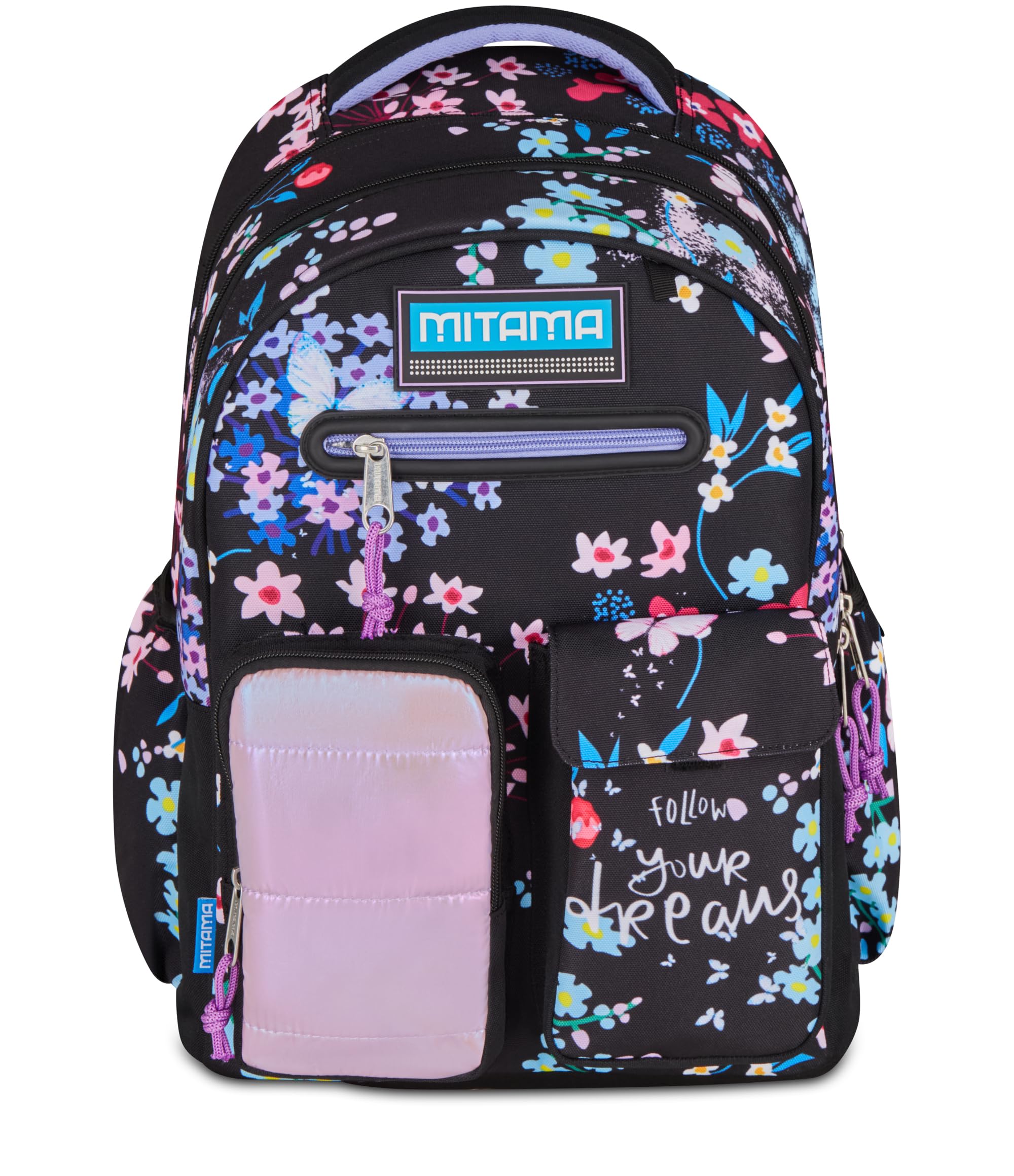 mitama-m-power-trendyflowers-zaino-scuola-elementare-triplo-scomparto-viola image 2