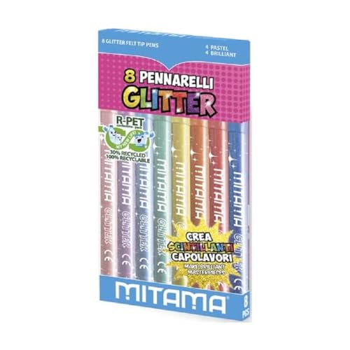 mitama-pennarelli-glitter-triangolari-punta-fine-8-pezzi image 2