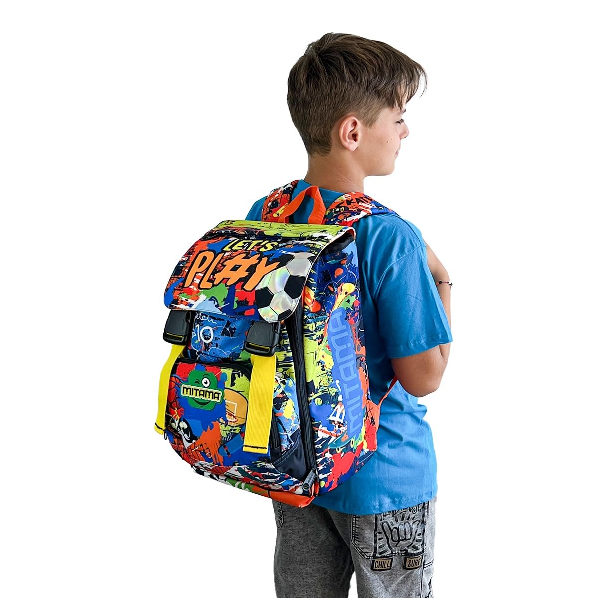 mitama-zaino-estensibile-urban-game-blu-e-arancione-scuola-elementare image 7
