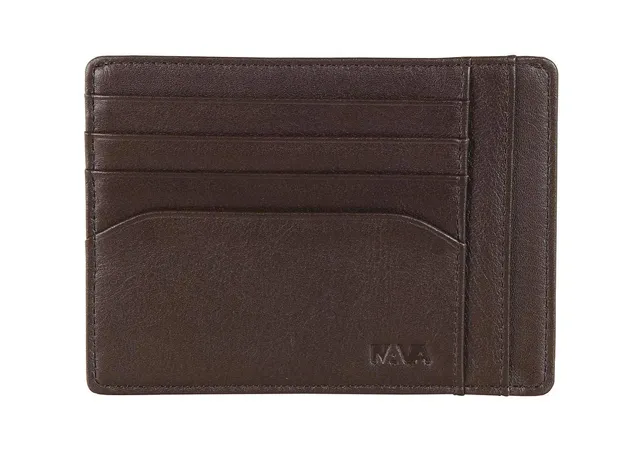 nava-design-smooth-portafoglio-in-pelle-marrone-8-carte-9x13-cm image 1