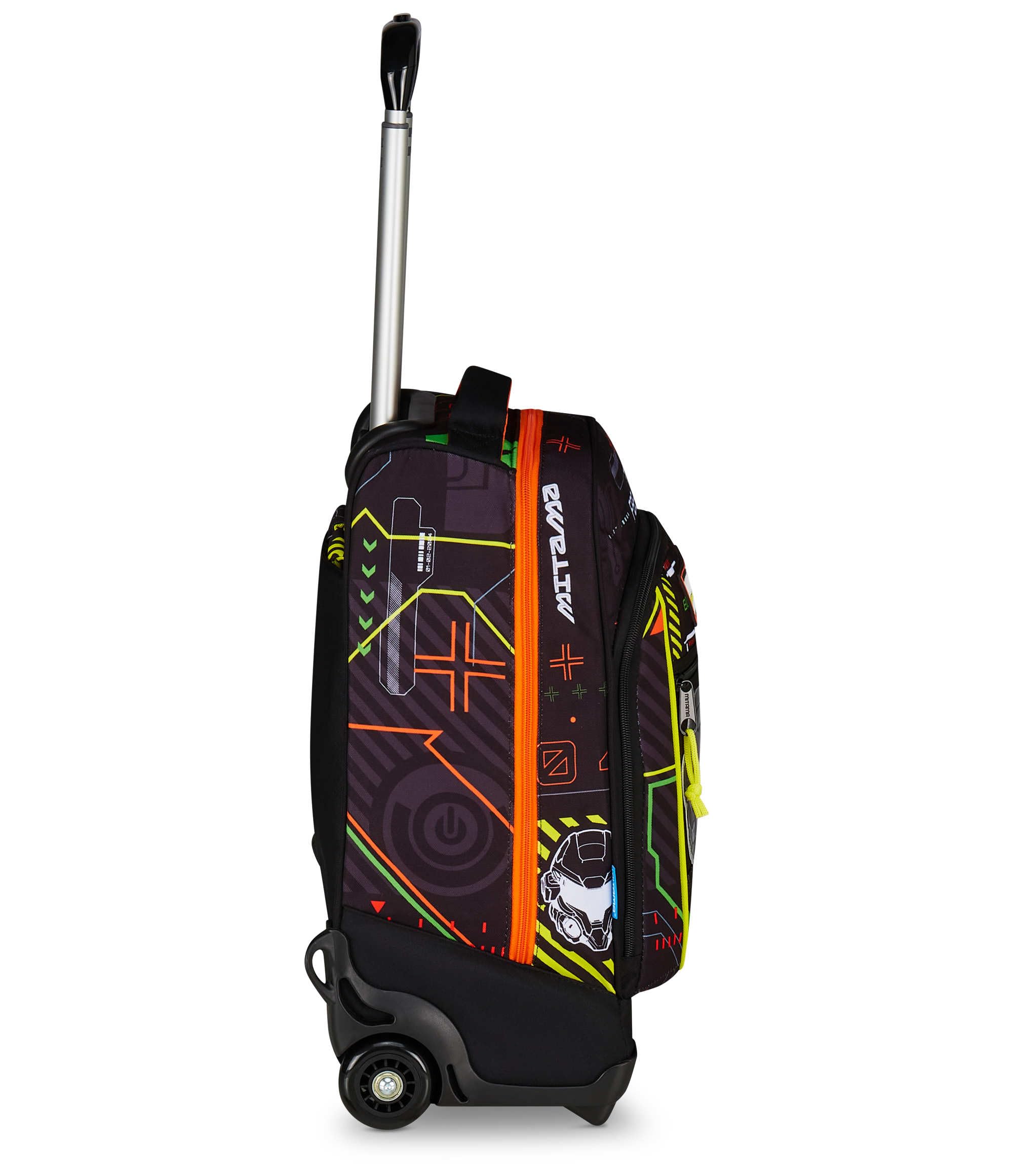 mitama-trolley-dr-scuola-fluo-battle-nero-arancione-34-lt image 4