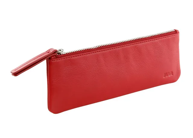 nava-design-smooth-astuccio-sottile-pochette-in-pelle-rosso-con-zip image 1
