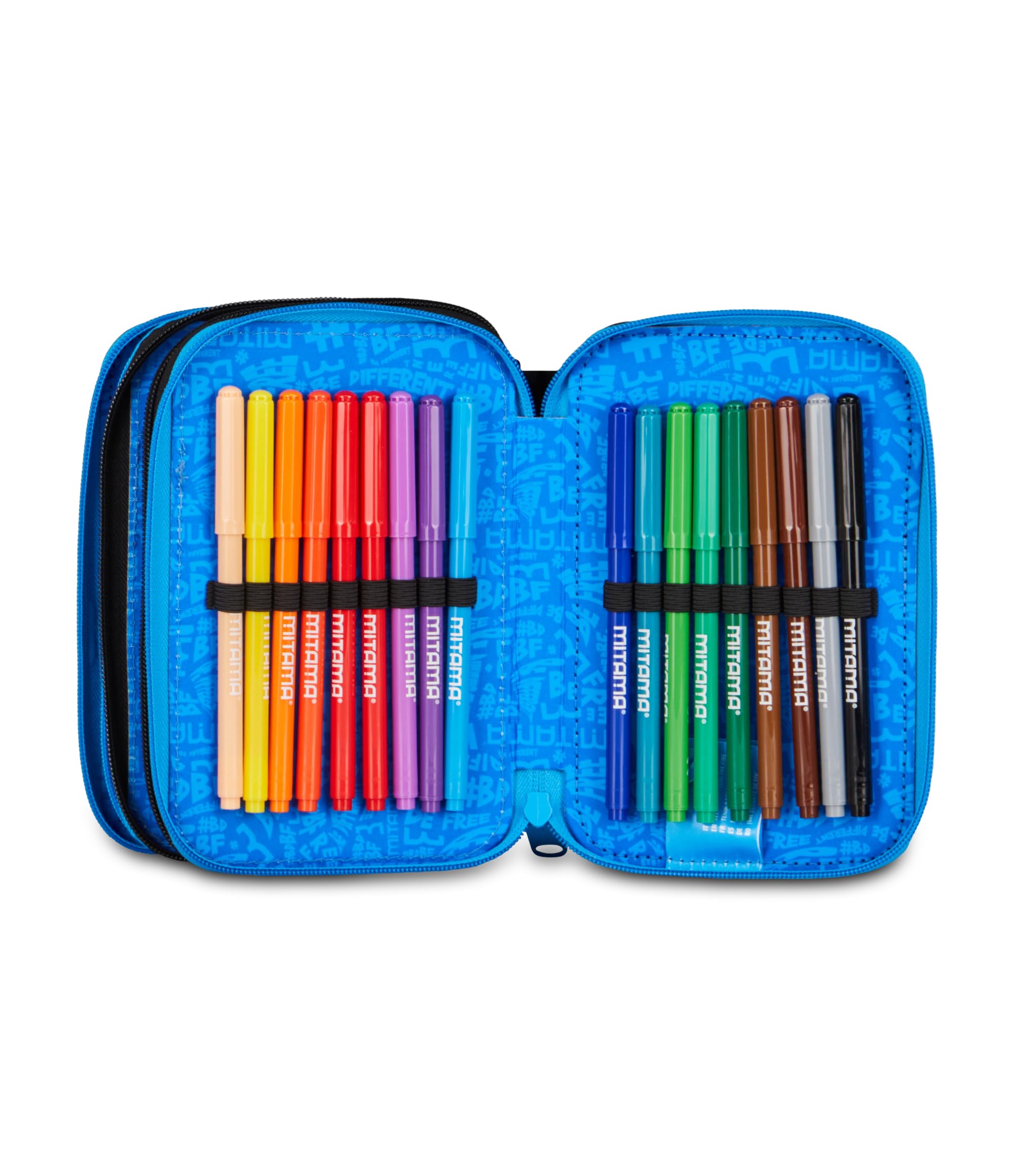 mitama-cooldino-astuccio-triplo-con-spinny-pen-47-pezzi-multicolore image 4