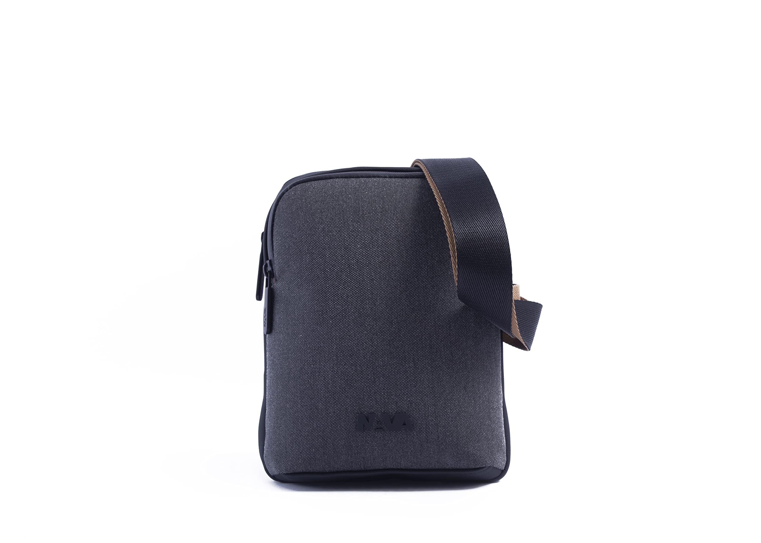 nava-design-motion-tracolla-slim-2-scomparti-grigio-kaky-25-x-20-x-6-cm image 1