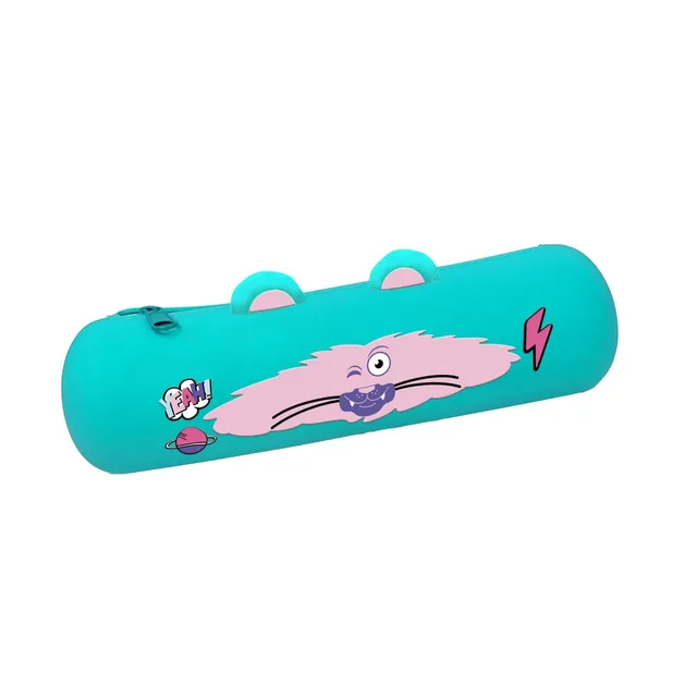 mitama-astuccio-mitamini-animals-verde-22x6-5x7-cm-in-silicone-con-zip image 1