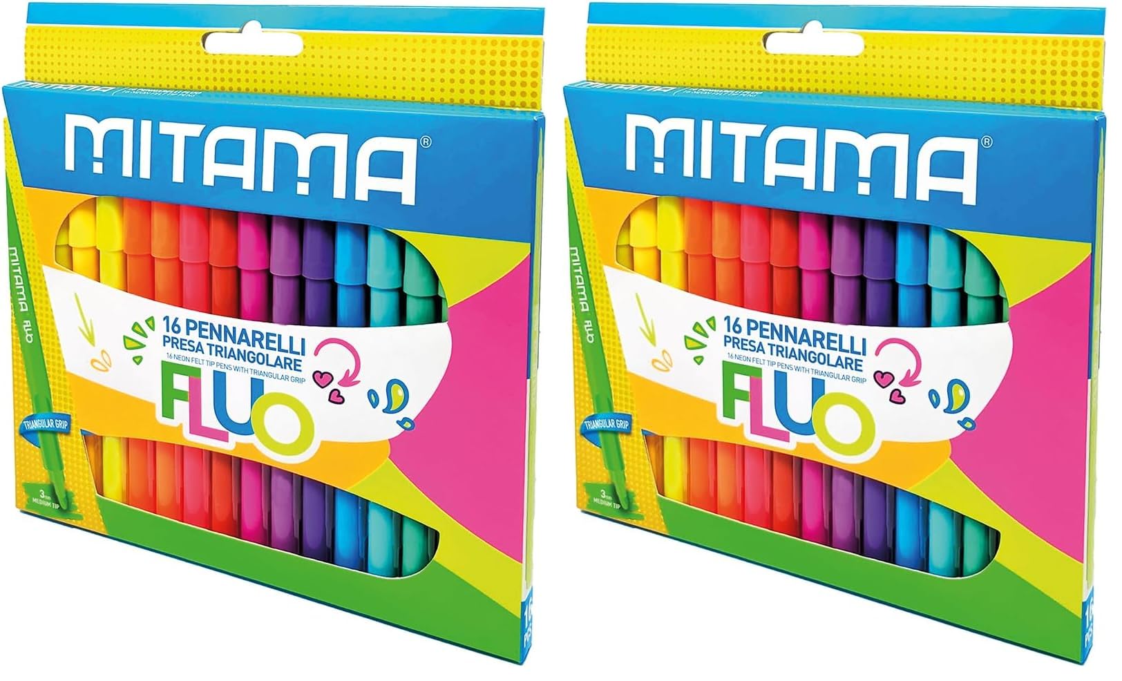 mitama-pennarelli-fluo-neon-astuccio-16-pz-punta-3-mm image 3