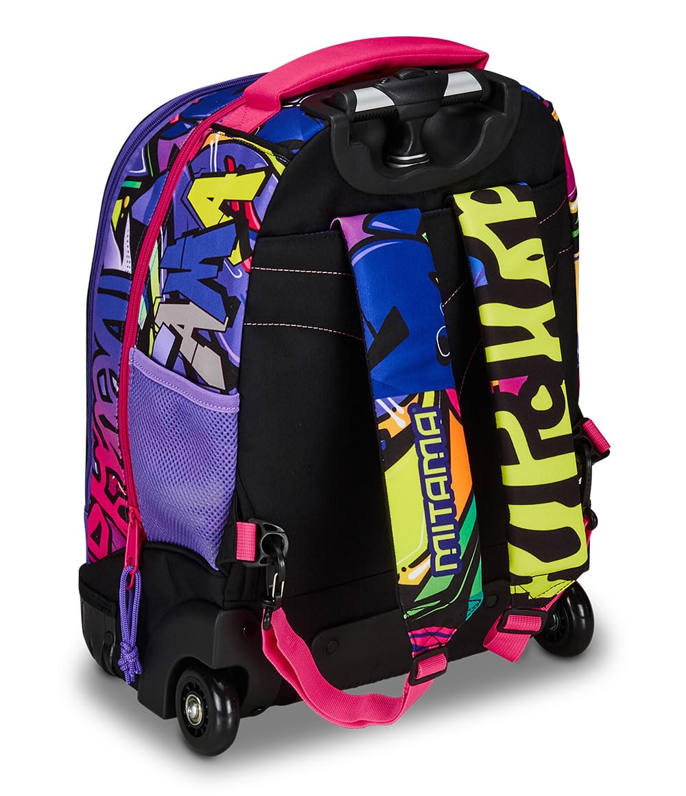 mitama-run-hip-hop-diamond-trolley-scuola-doppio-scomparto-viola-e-nero image 6