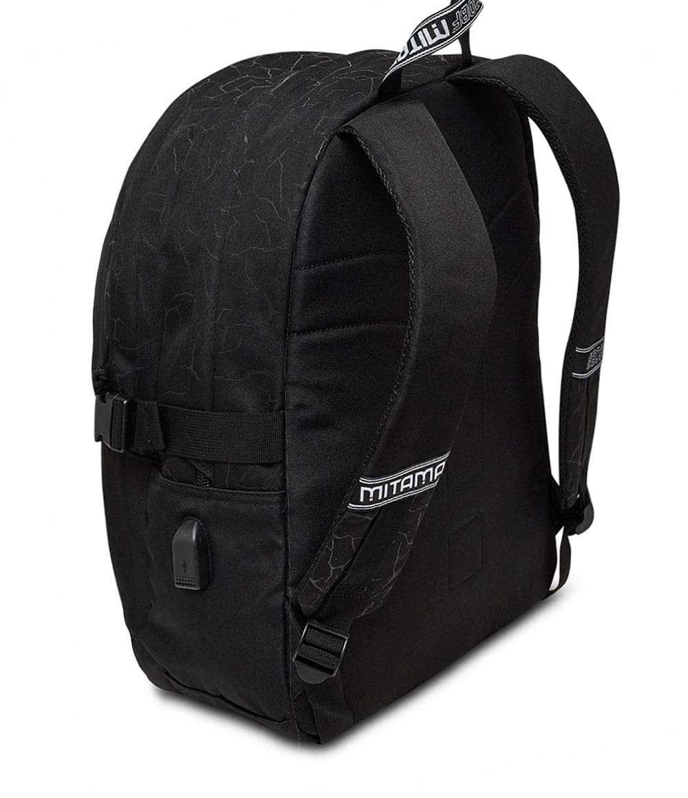 mitama-bdbf-black-cracks-zaino-scuola-nero-triplo-scomparto-impermeabile-con-usb image 5