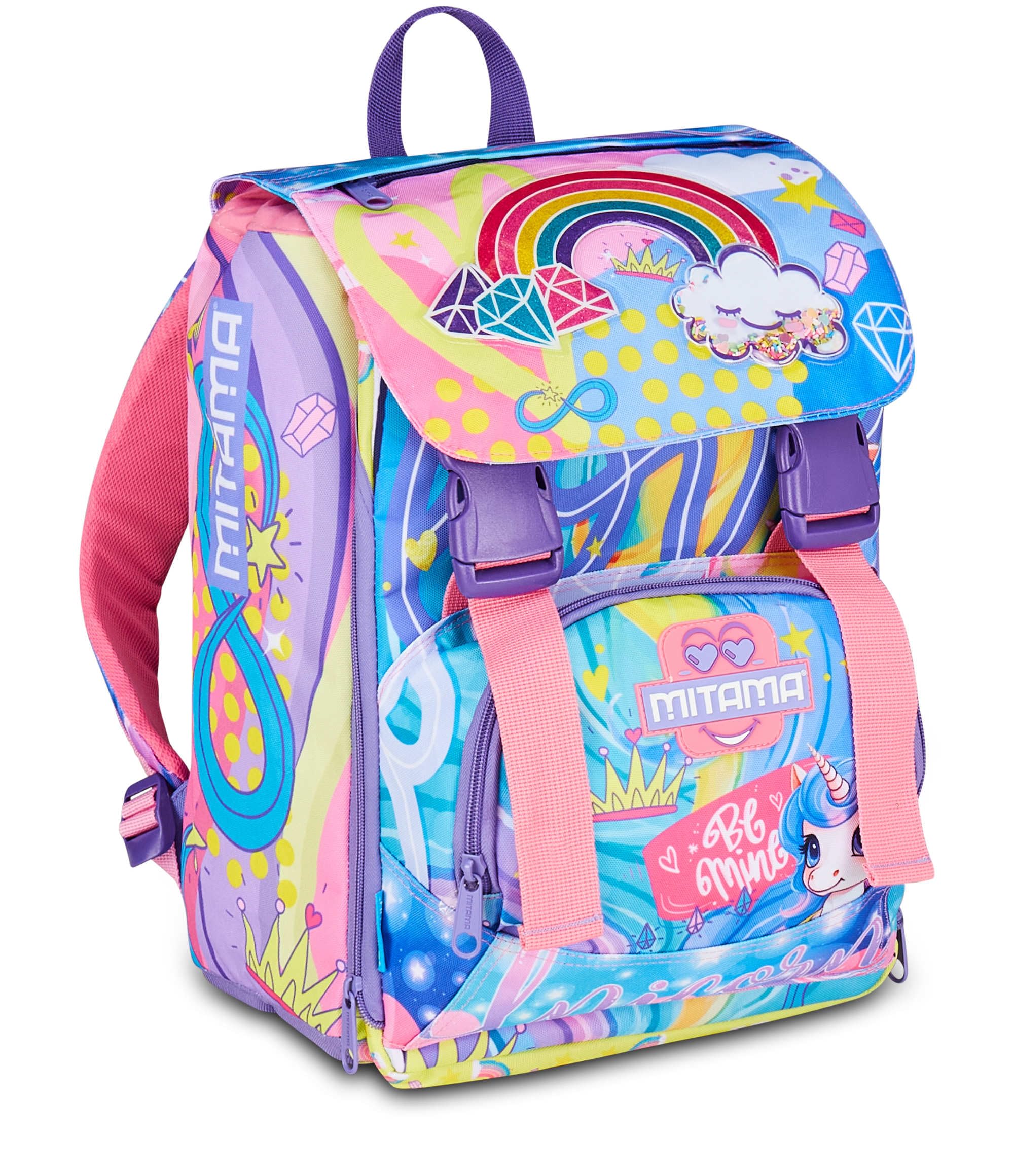 mitama-zaino-estensibile-4-zip-rainbow-dream-lilla-scuola-elementare image 1