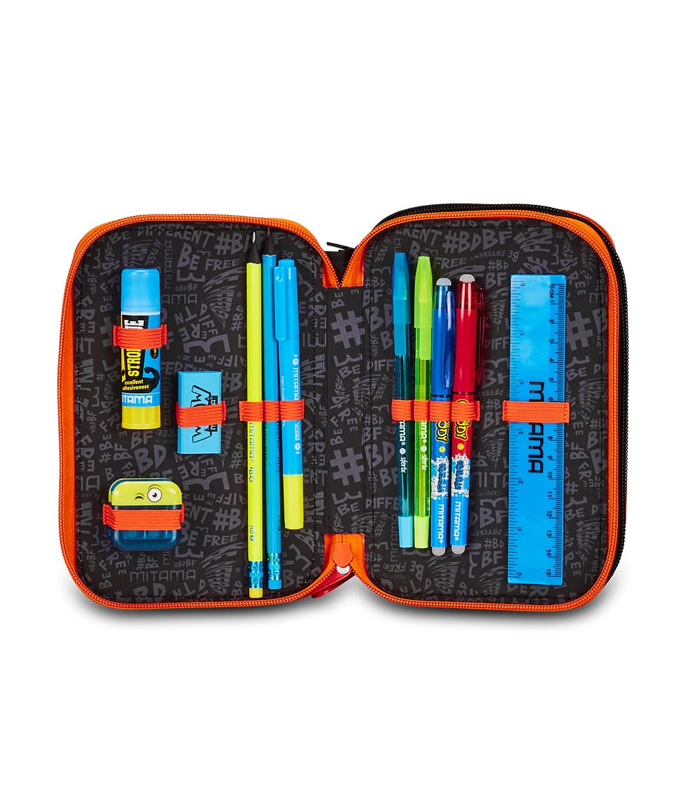 mitama-triplo-spider-king-astuccio-scuola-3-scomparti-completo-47-pz image 3