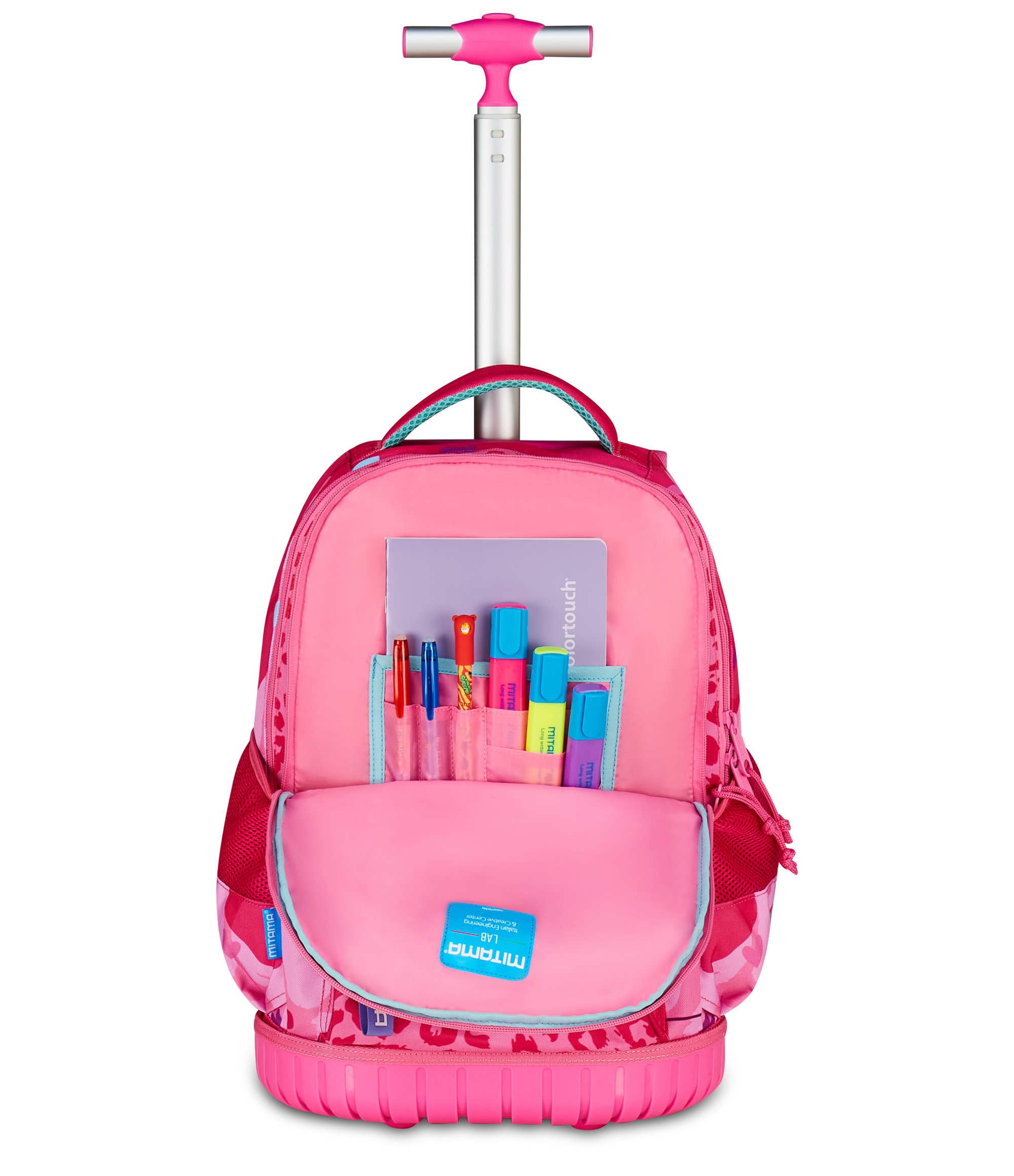 mitama-furrypink-trolley-run-maxi-doppio-scomparto-fucsia image 6