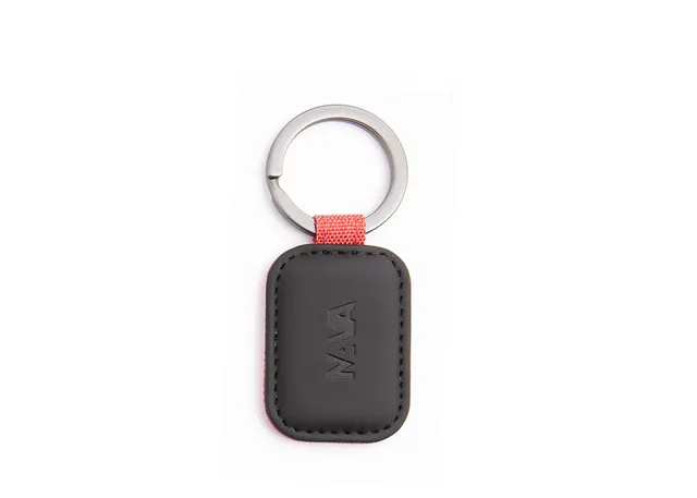 nava-design-twin-portachiavi-ovale-pu-e-tessuto-9-x-3-cm-rosso-corallo image 1