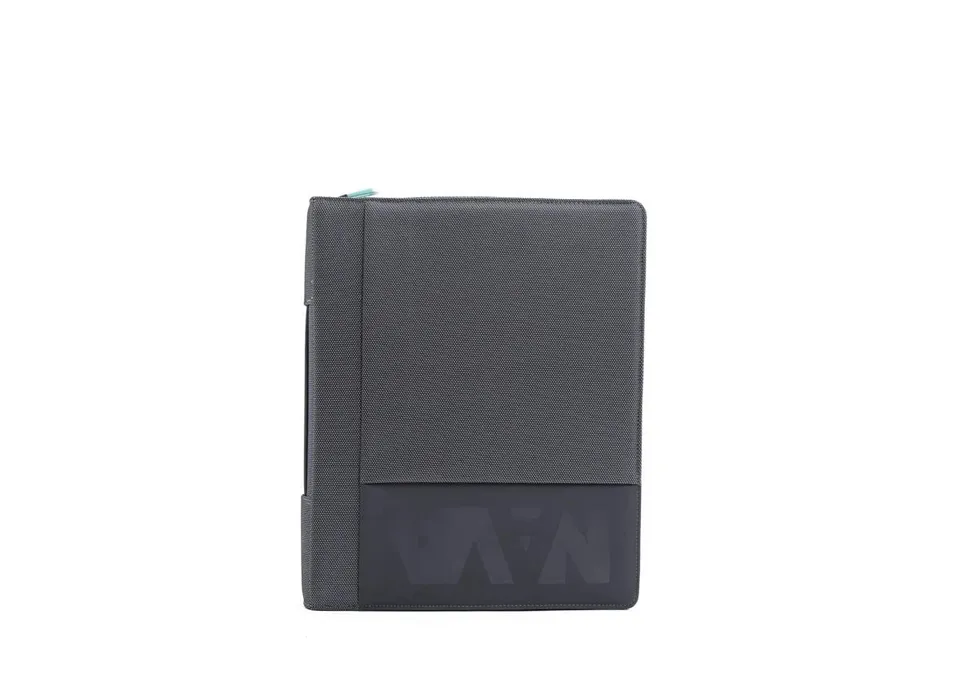 nava-design-cross-portfolio-zip-a4-con-maniglia-grigio-scuro-e-menta-34x28x6-cm image 1