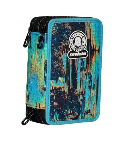 invicta-astuccio-scuola-3-zip-fantasy-blu-nero-44-pezzi image 8